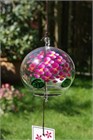 Rosa Hortensien Glas Klangspiel
