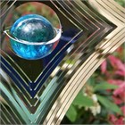 Diamant Windspinner mit Blauer Glaskugel